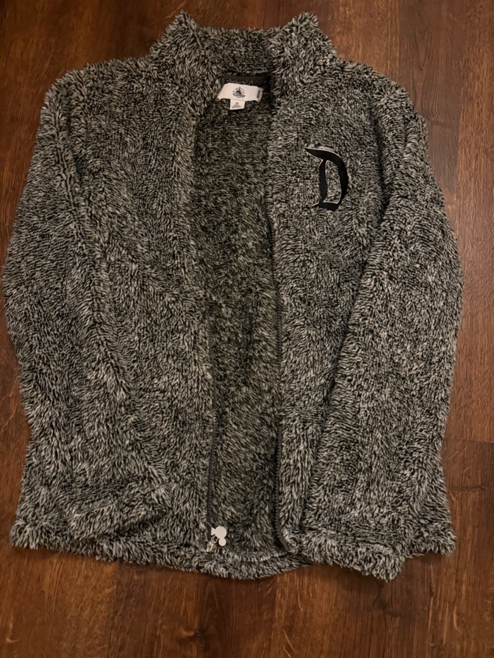 Disney Sherpa zip up Jacket in Black & White